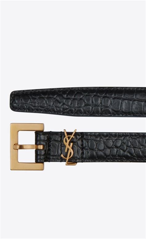 CASSANDRE belt in crocodile